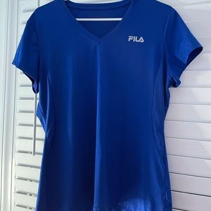 Blue V Neck Dry Fit Shirt